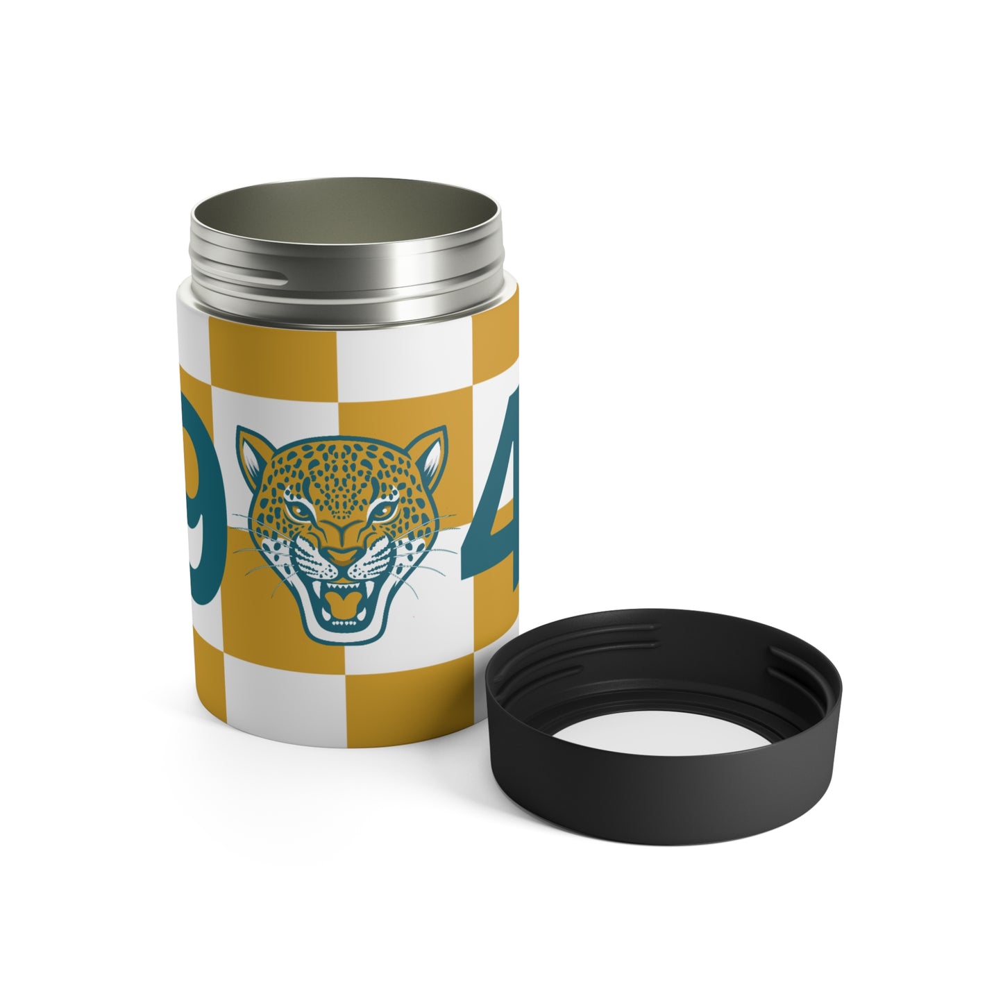 Jags 904 Checkerboard 12 oz Insulated Can or Bottle Cooler