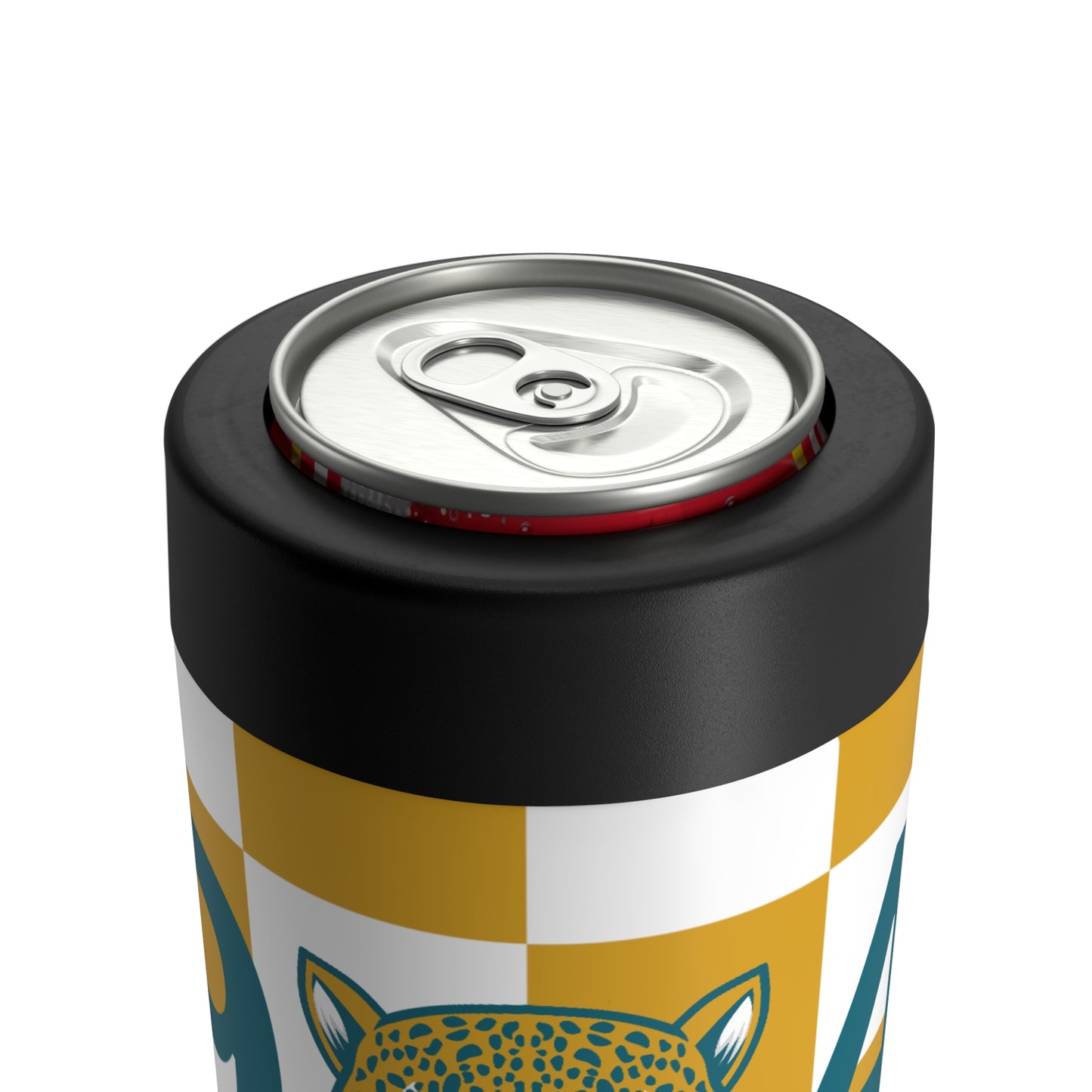 Jags 904 Checkerboard 12 oz Insulated Can or Bottle Cooler