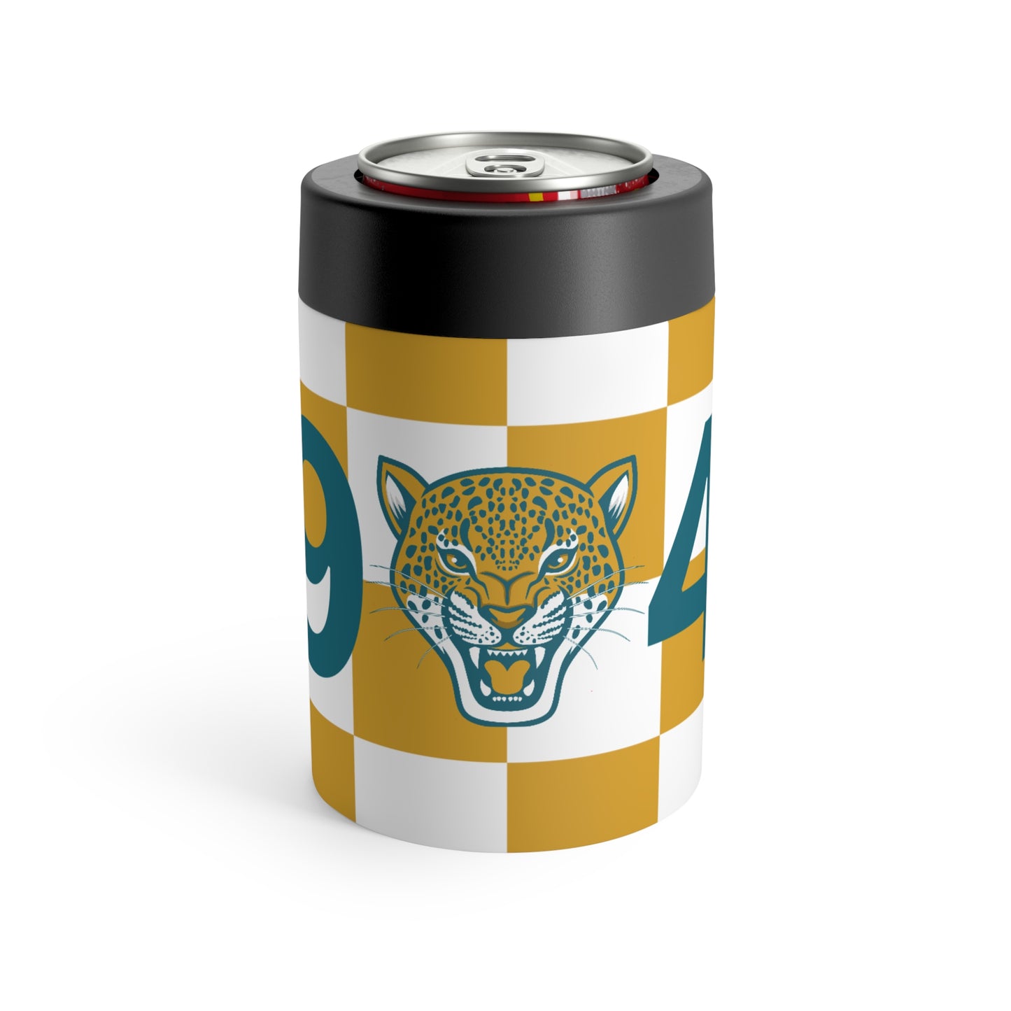 Jags 904 Checkerboard 12 oz Insulated Can or Bottle Cooler