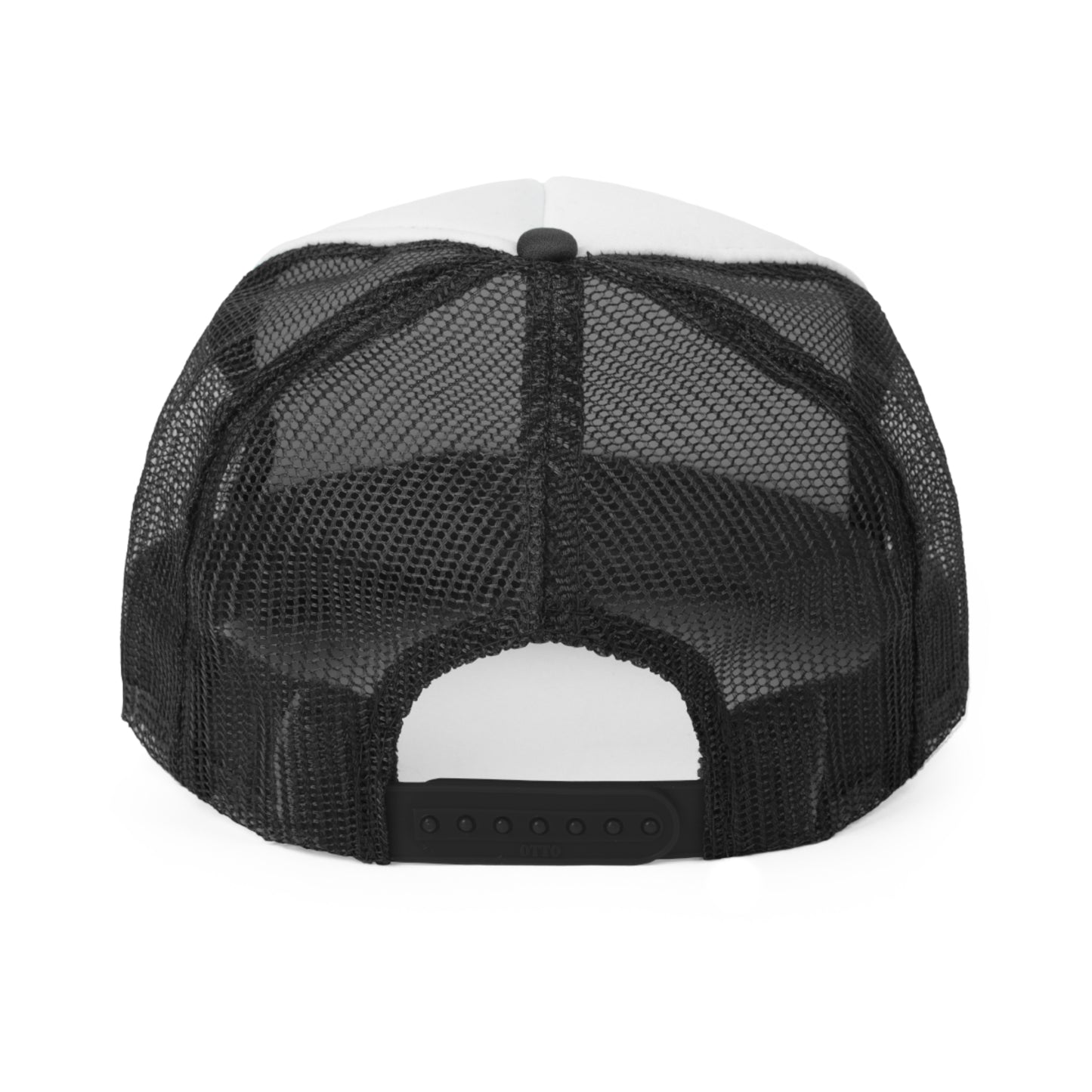 Black + White Heart Checkerboard Trucker Hat