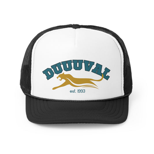 Duuuval Trucker Hat, Jacksonville Jaguars Trucker Hat, Gameday Hat, Jags Hat, Duuuval, Jaguar Football, Trucker Hat
