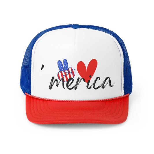'Merica Trucker Hat (peace, love, 'merica)